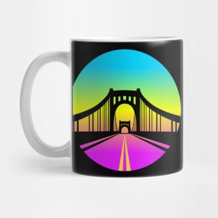 Pittsburgh bridge gradient Mug